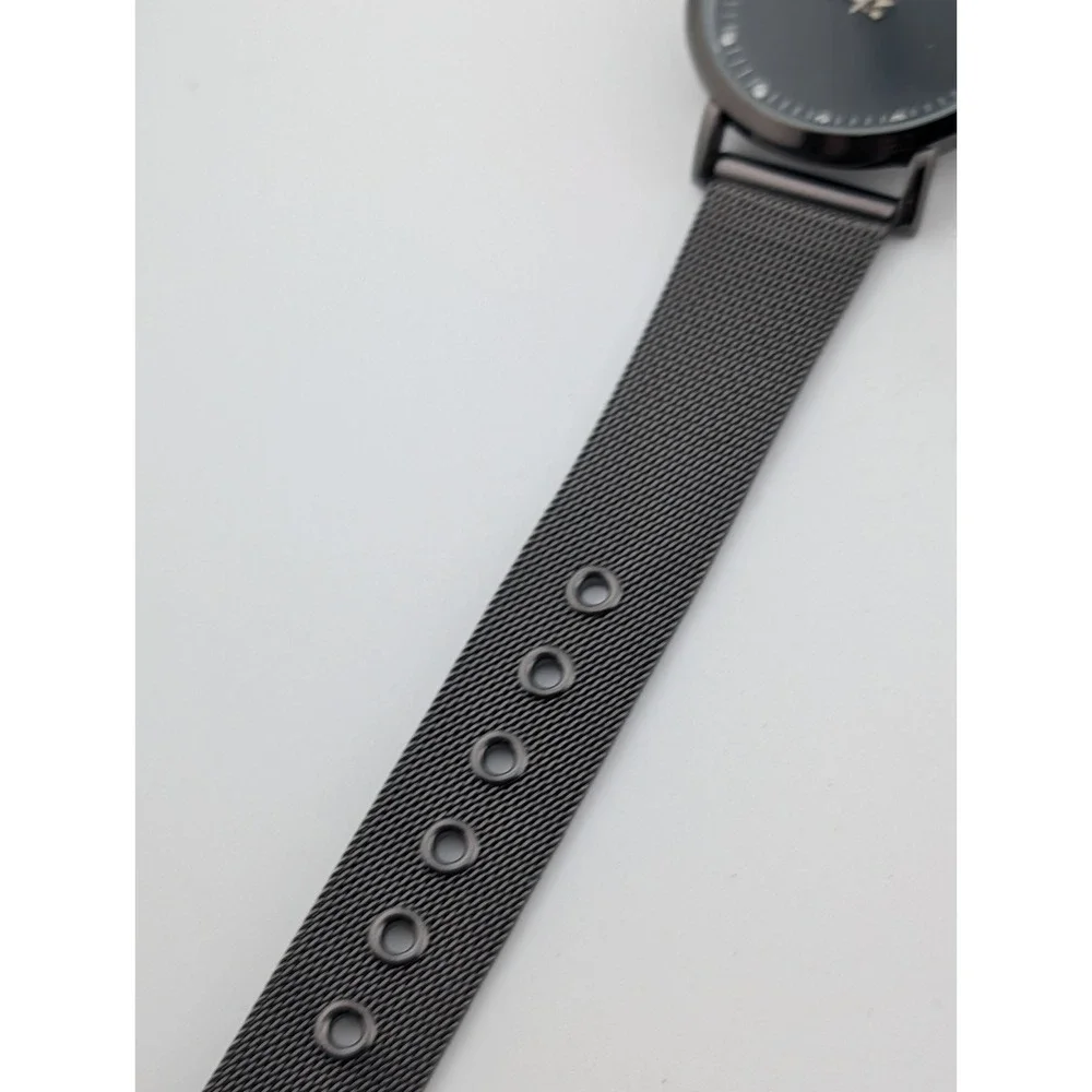 Mspci‎ Women's Watch 35mm Black Case Mesh Metal Band- New Battery